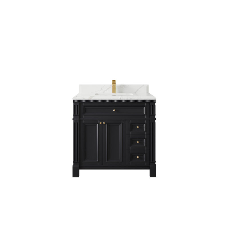 Tikva 36 po X P 22 po Meuble-lavabo de salle de bain D, Calacatta Laza