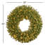 Couronne de sapin 30 po avec 100 lumières à DEL blanc chaud avec minuterie-439493958-439493957