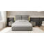 Grand lit avec rangement hydraulique, structure, similicuir Scratch, compartiment plateforme avec veilleuse intégrée, structure en métal robuste, nuit confortable-1427038703