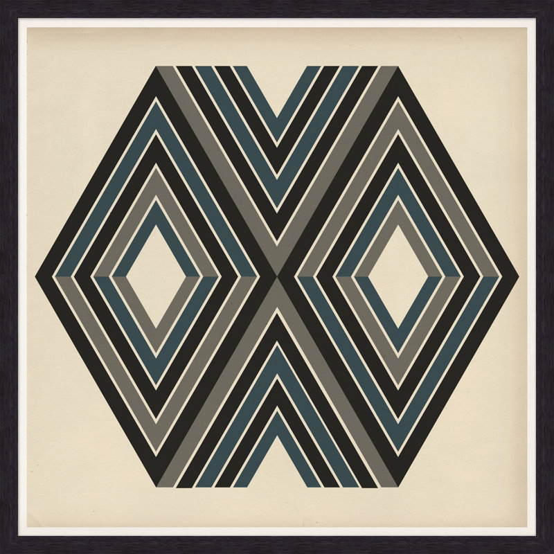 Perplexed 2' Framed Graphic Art Print on Glass