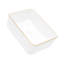 Lavabo de salle de bain rectangulaire en céramique 16 po x 12 po blanc - moderne, teinté, encastré au-dessus du comptoir
