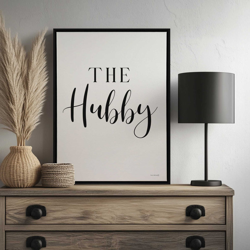 «The Hubby» par Yass Naffas Designs, reproduction d'art, Toile avec cadre, L 18 po x H 24 po, Blanc