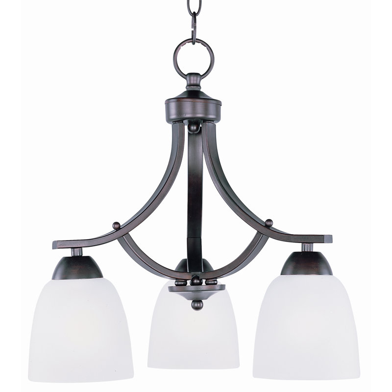 Hayden 3-Light Dimmable Bell Chandelier, Oil Rubbed Bronze