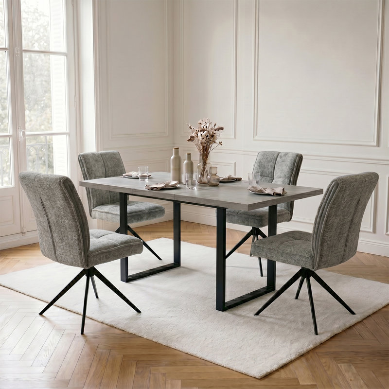 Parsons Chair in White, 4, Gray