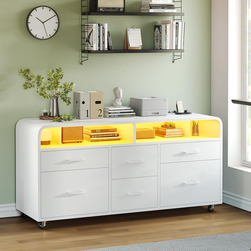Classeur mobile 47 tiroirs de 47 po de largeur, Blanc