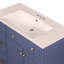 Armoire de salle de bain de style transitionnel de 36 pouces avec lavabo en résine, 2 tiroirs et 1 tablette de rangement réglable-592898581