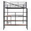Lit mezzanine en métal Chromite avec bureau et échelle de rangement latérale