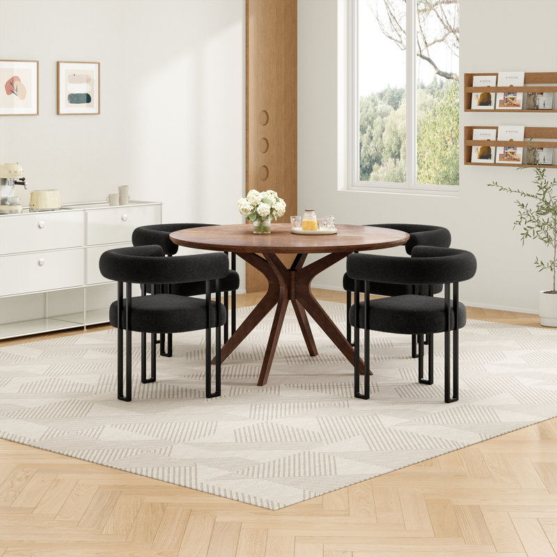 5-person Dining Set, Black