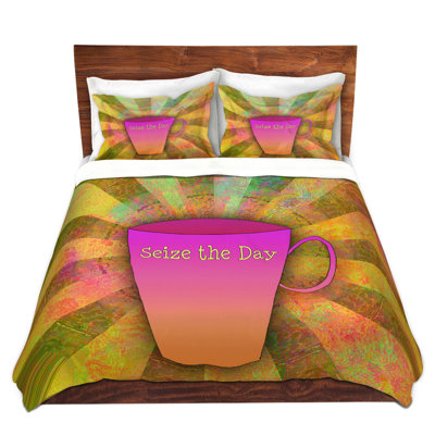 Ensembles de housses de couette DiaNoche en microfibre par China Carnella - Coffee Seize the Day