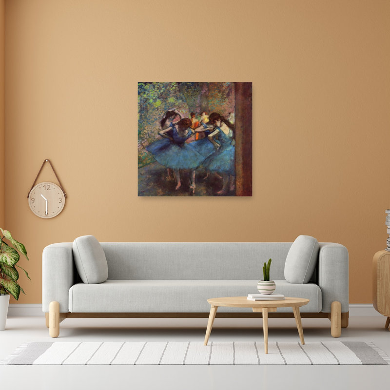 «Dancers In Blue, C.1895 Classic Contemporary Contemporary Spring», reproduction d'art, H 48 po x l 48 po