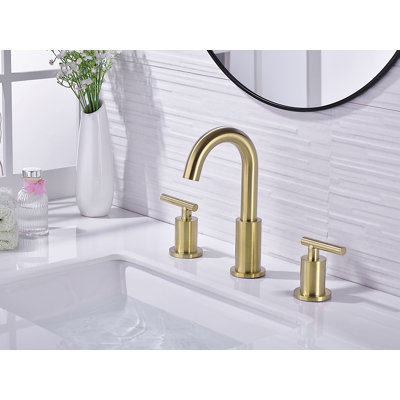 Robinet de meuble-lavabo à 2 poignées en laiton avec drain à 2 poignées avec drain