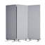 Cloisons de bureau, écran de pièce insonorisé à 3 panneaux, cloison de séparation portable pliante pour la séparation de pièce, cloisons autoportantes pour bureau, gris