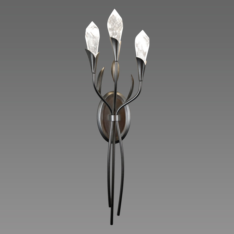 Secret Garden LED Armed Sconce, Antique Pewter