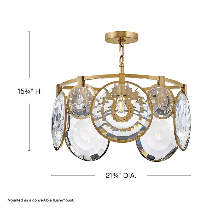 Nala 5 - Light  Convertible Pendant, Heritage Brass