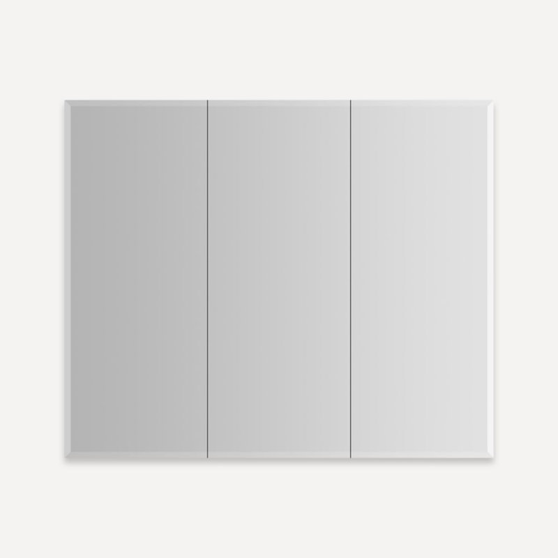 PL Series Recessed or Surface Mount Frameless Medicine Cabinet with 4 Adjustable Shelves