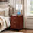 Transitional Cherry Wood Nightstand For Bedrooms