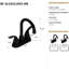 Robinet de salle de bain 11,81 "noir mat 2 - bec pivotant à 360 ° et lavabo inclus