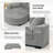 Corduroy Upholstered Sofa with Removable Curved Ottoman-1134903125