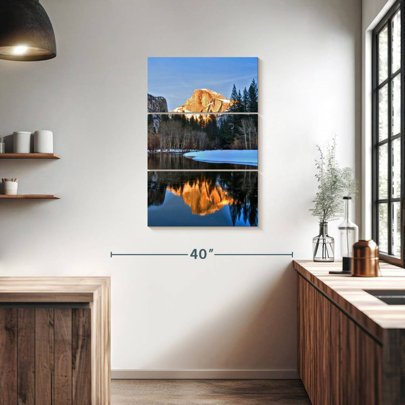 Alvord Half Dome By Merced River, 38" H x 24" W