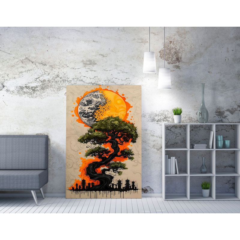 Stylish Decorative Canvas Painting, 19.7 x 27.6 Inches | High-Quality 50% Cotton / 50% Polyester with Digital Printing | Sturdy Wooden Frame (0.8 x 0.8 Inches) | Perfect for Living Room, Bedroom, or Office Decor