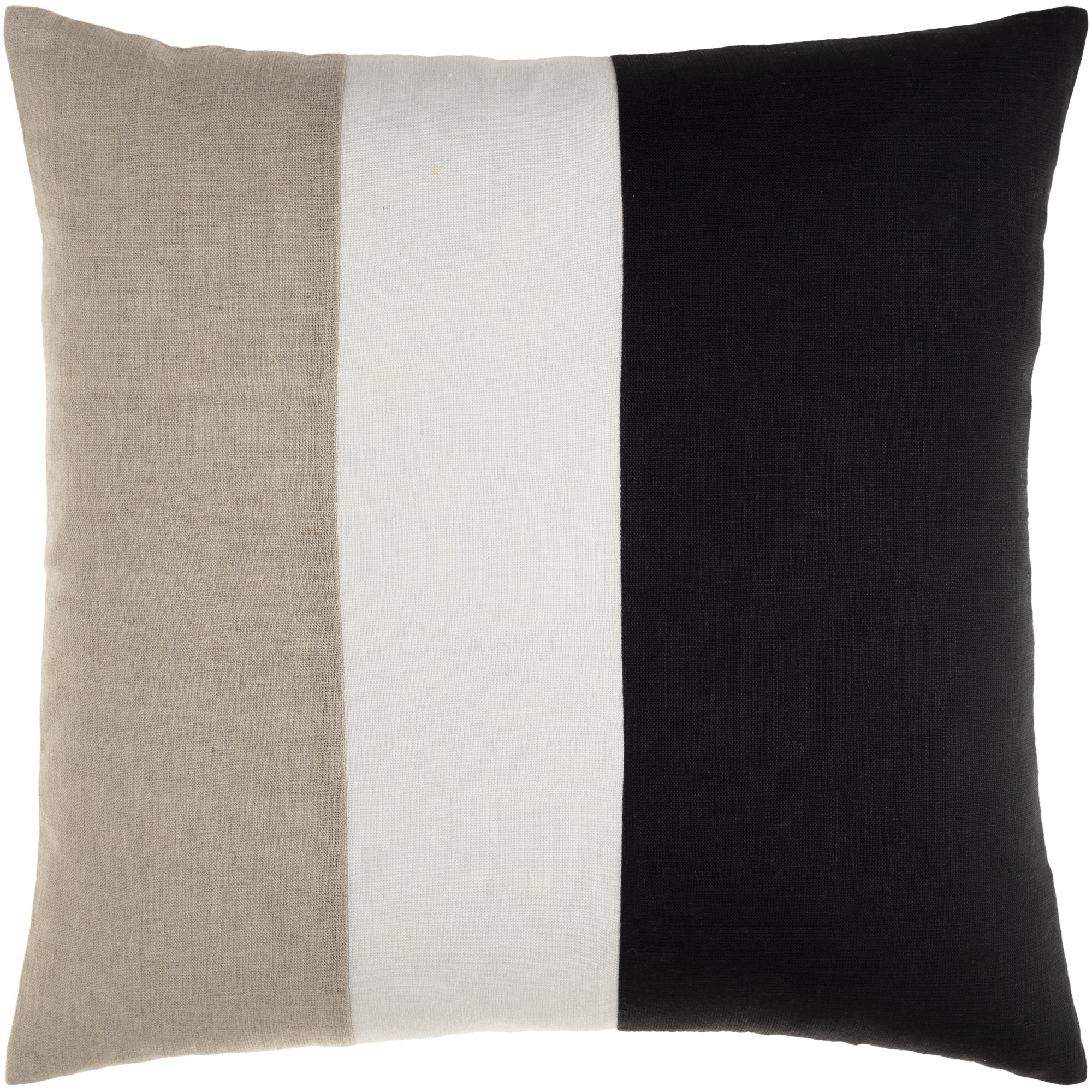 Hegg Striped Linen Throw Pillow, 20" x 20", No Fill