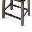 Tabouret de bar gris vieilli 30 po avec siège en cuir noir - choix durable et confortable contemporain