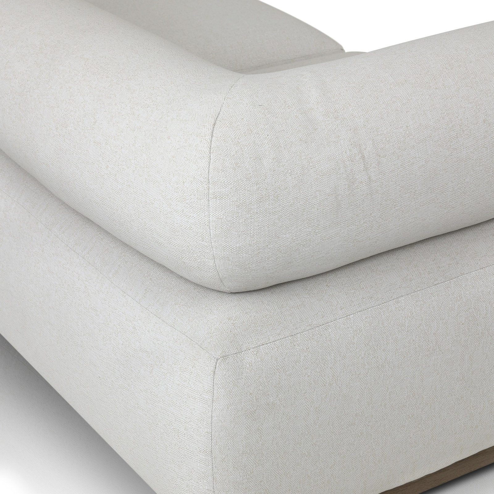 Anat Modular Upholstered Sectional, Cream Polypropylene/Olefin