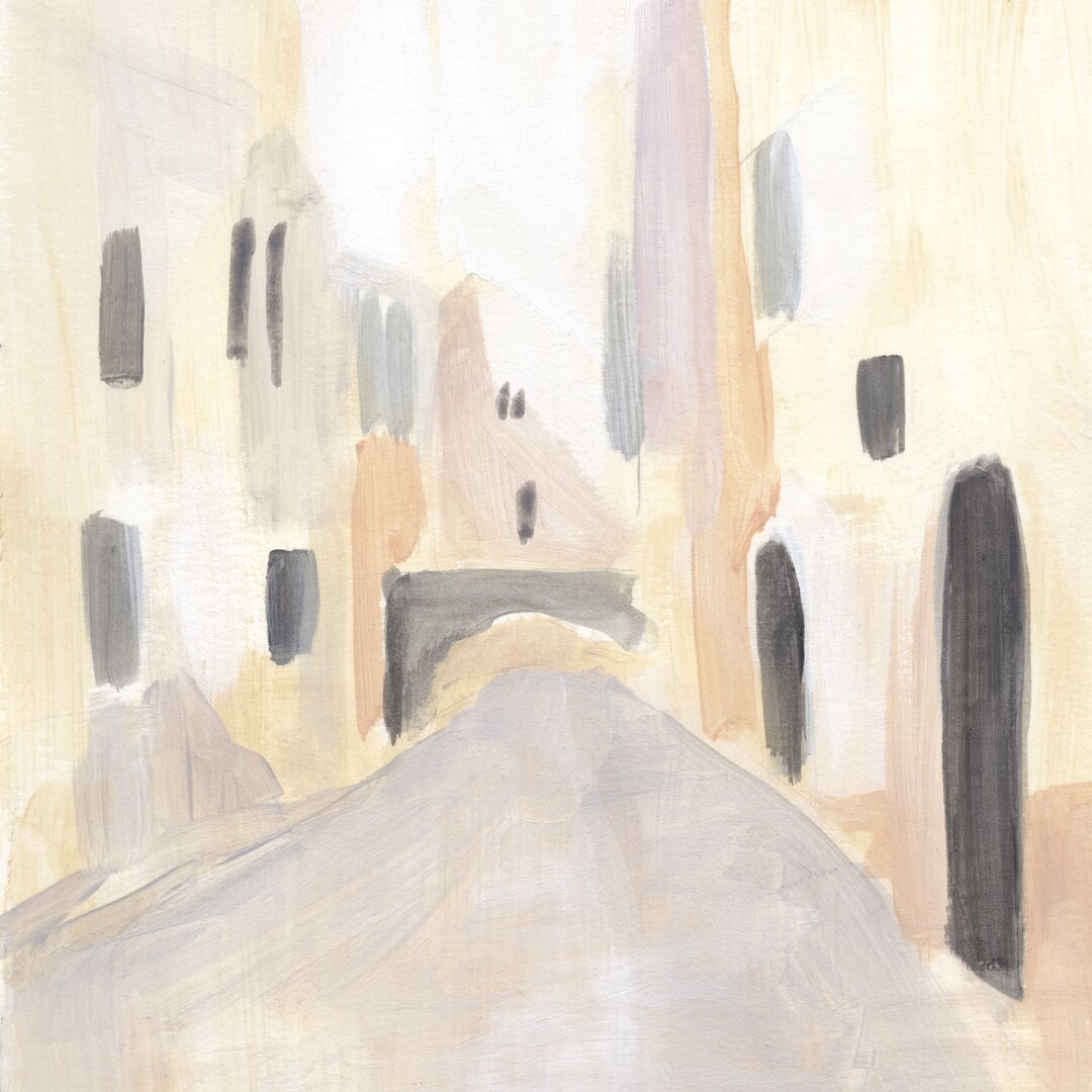 Leinwandbild Pastel Streets I von Annie Warren