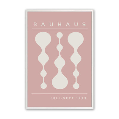 Pink Retro Bauhaus II, impression dans un cadre