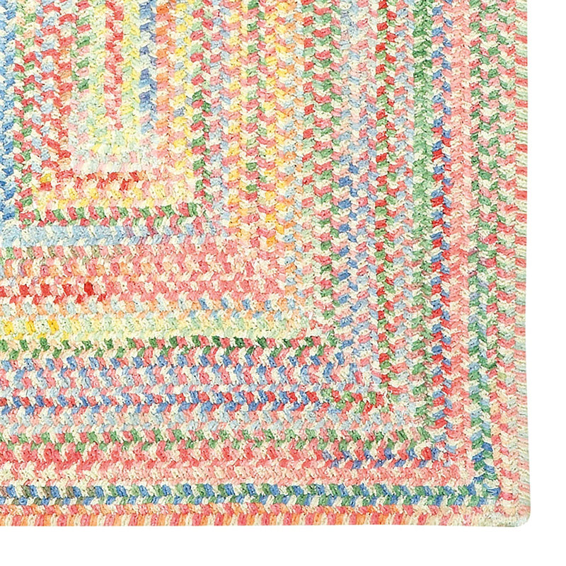 Aaru Cotton Indoor Rug, Concentric Rectangle 24" x 8' Runner
