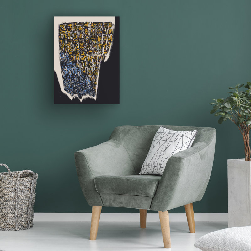 «Little Dean», art abstrait sur toile Alien, H 14 po x l 19 po