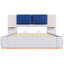 Grand lit plateforme tapissier