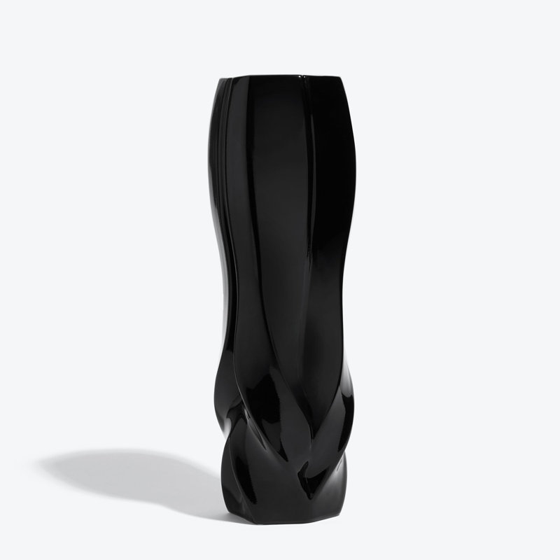 BRAID Porcelain Table Vase, Black