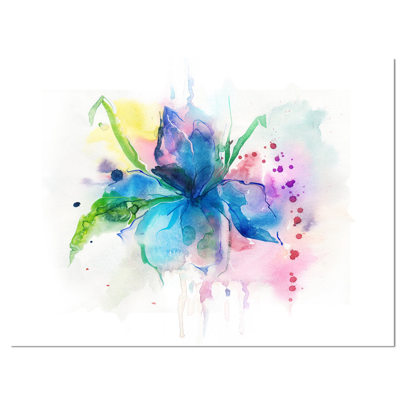 «ris aquarelle», reproduction d'art sur toile tendue, H 8 po x l 12 po