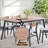 Walnut And Black Finish Dining Table
