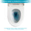 Toilette en céramique blanche - Double chasse, conception d'espace avec vernis aux taches et aux rayures