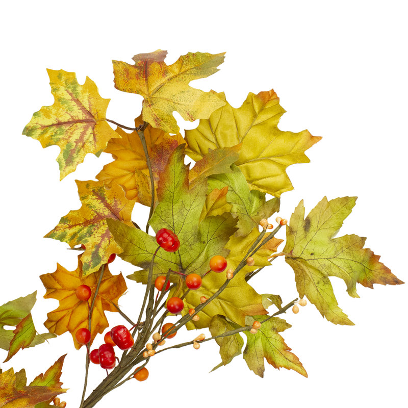 Guirlande de 5 pi x 6 po avec feuilles et baies - Thanksgiving