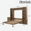 Lit escamotable en bois avec tablettes et armoires de rangement