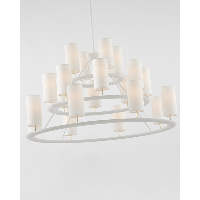 Trevi 20 - Light Chandelier, Matte White/Gild, White