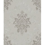 Serene Collection Metallic Ornamental Damask Design 33' L x 21" W Wallpaper Roll