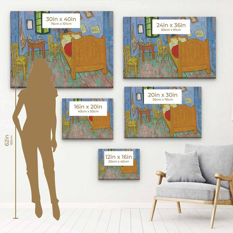 Yellow Bedroom Wall Art Canvas 7441, H 12 po x l 16 po, Cadre flottant noir