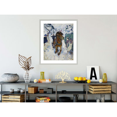 Cheval au galop par Edvard Munch - impression giclée sur cadre