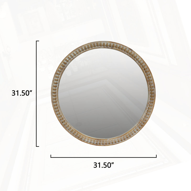 Miroir mural rond, 31,5 po x 31,5 po