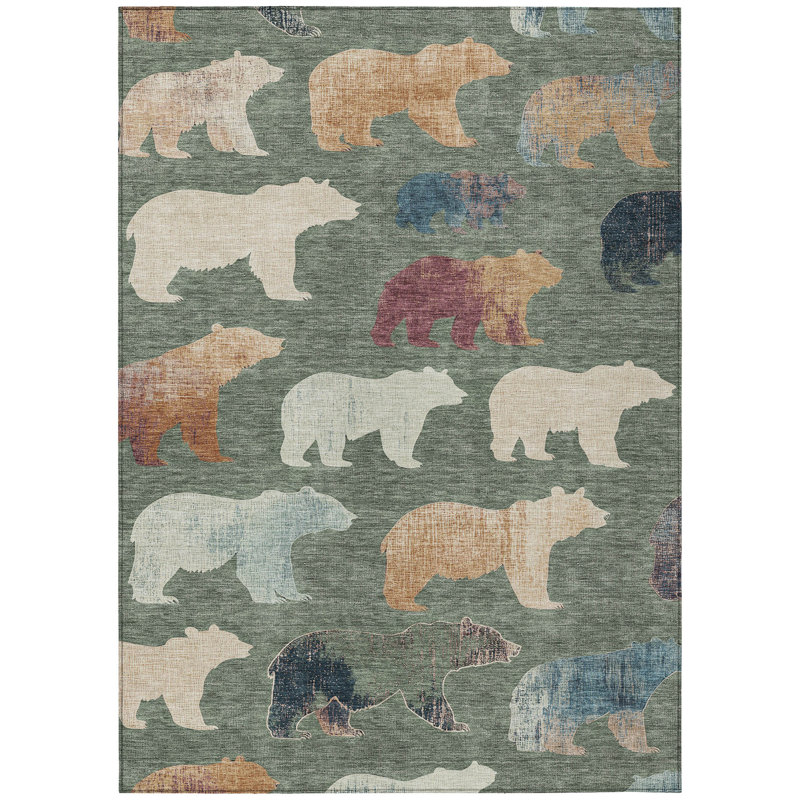 Machine Washable Indoor/Outdoor Chantille ACN2338 Lodge Rug, Rectangle 8' x 10'