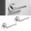  Levier de porte simple Dune à conception dissimulée moderne (pour placard, garde-manger ou couloir) - style minimaliste élégant en chrome-101982327-101982328
