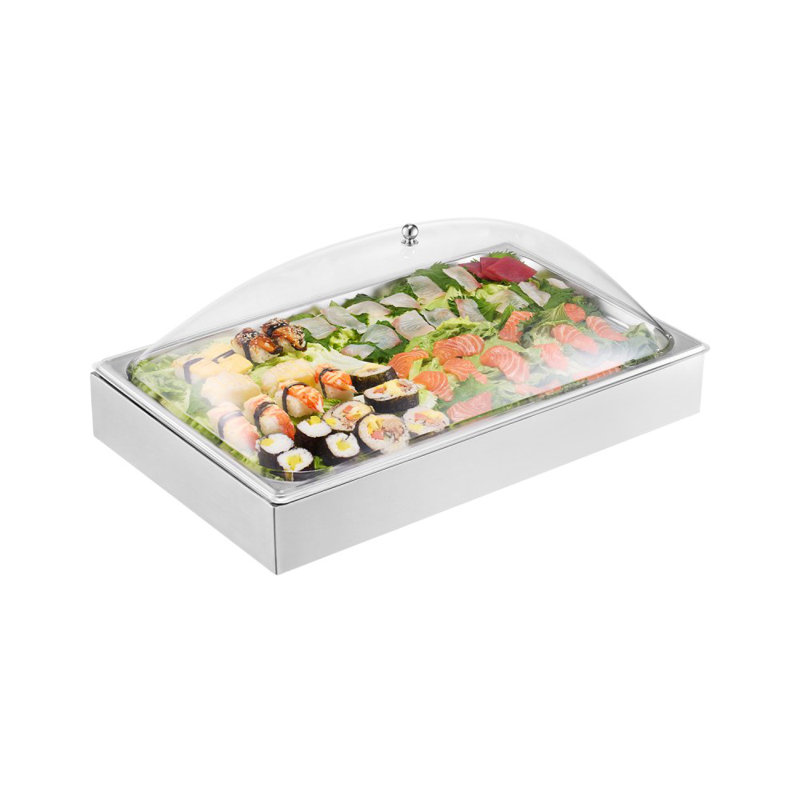 Plateau de comptoir pour distributeur de condiments avec couvercle