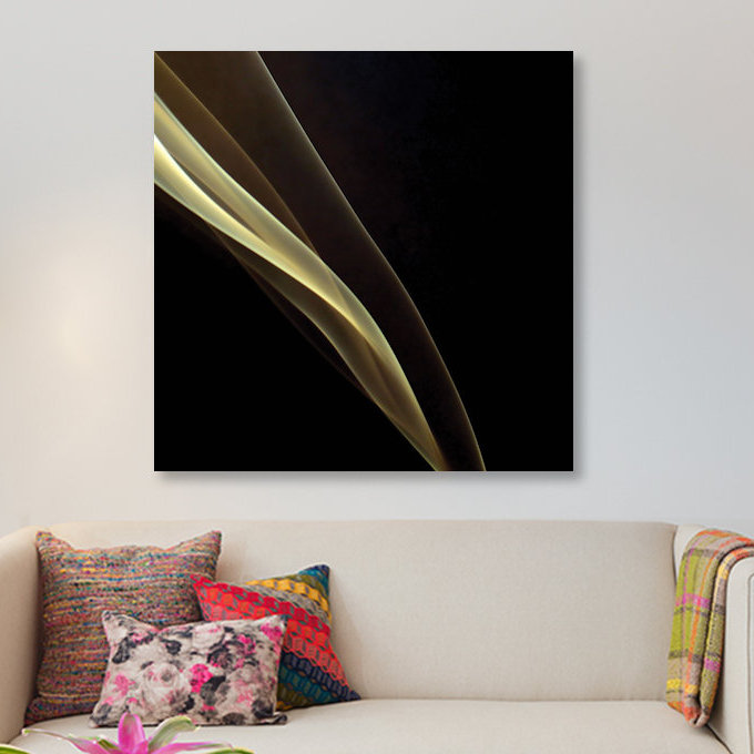 « fumee i », impression sur toile, H 26 po x l 26 po x P 1,5 po, Toile tendue, Pas de tapis