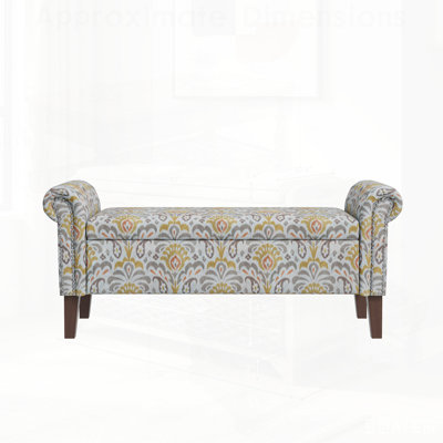 Conrad Storage Ottoman with Hidden Compartment, Perfect for Extra Seating and Clutter-Free Living Spaces.