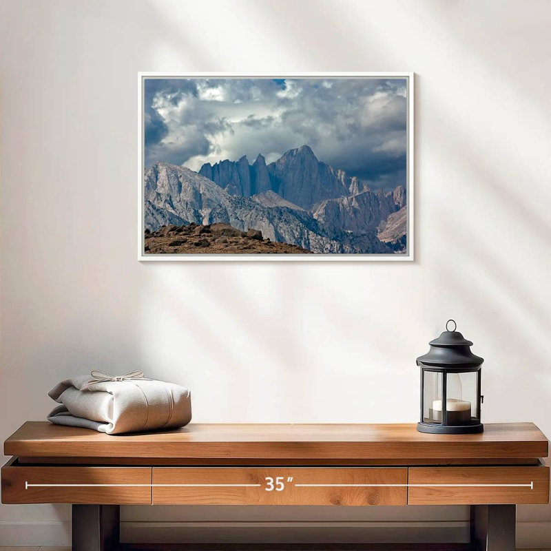 Majestic Mount Whitney, Floating Frame White, 19" X 13"