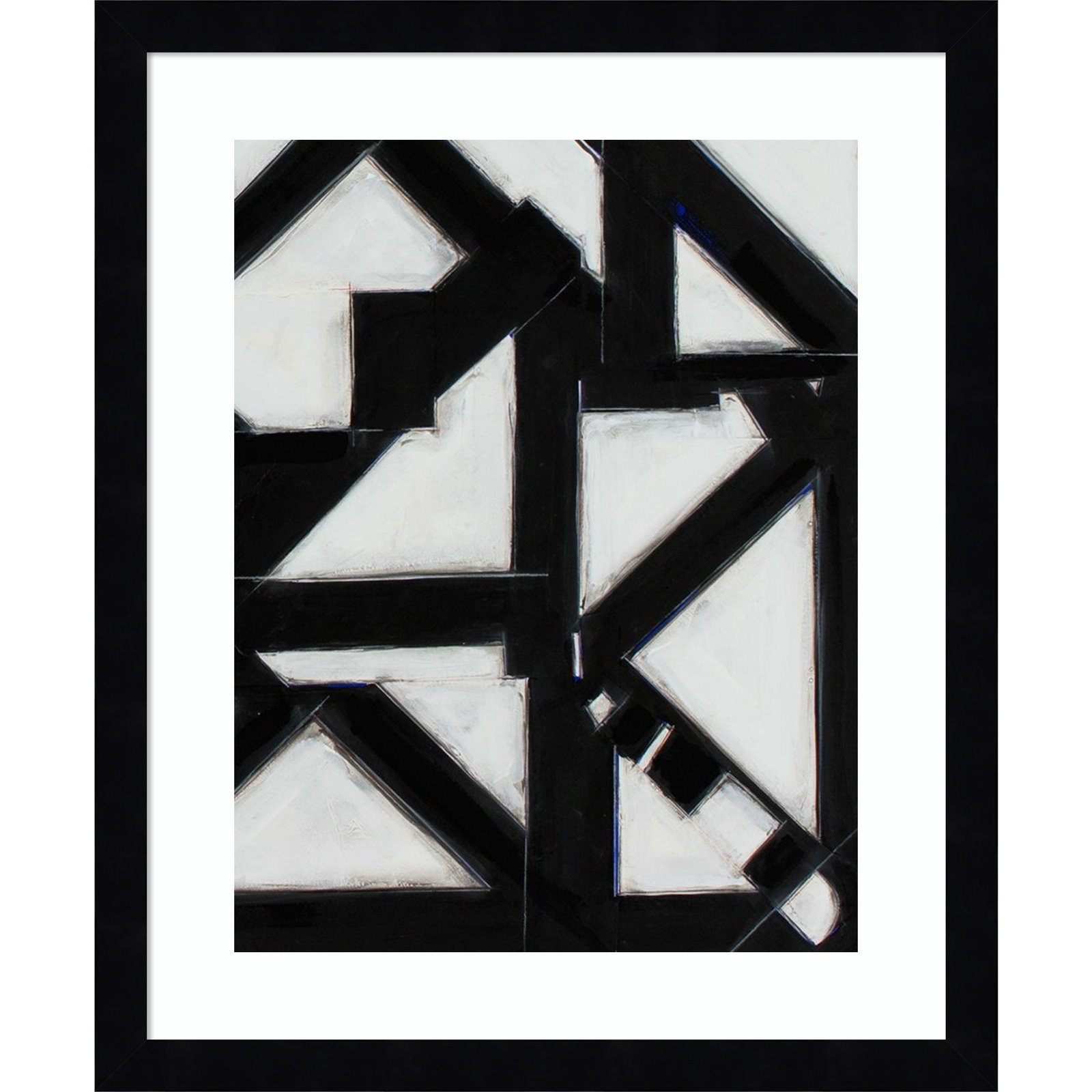 Tulare "Topographic V" Print, Black, 17" H x 14" W x 1" D